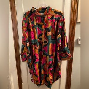 Funky Vintage 3/4 sleeve button down shirt
